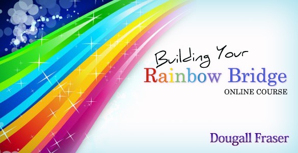 This image represents Dougall's latest online course, "Building Your Rainbow Bridge".